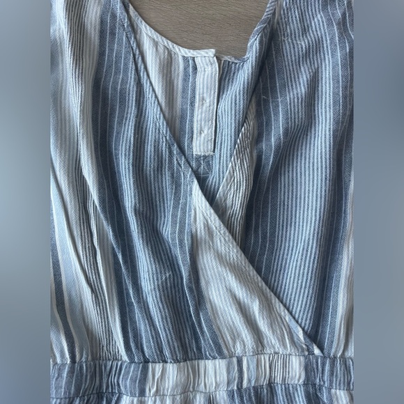 Anthropologie Cloth & Stone Linen Blend Striped Sleeveless Jumpsuit SZ M - Picture 9 of 10